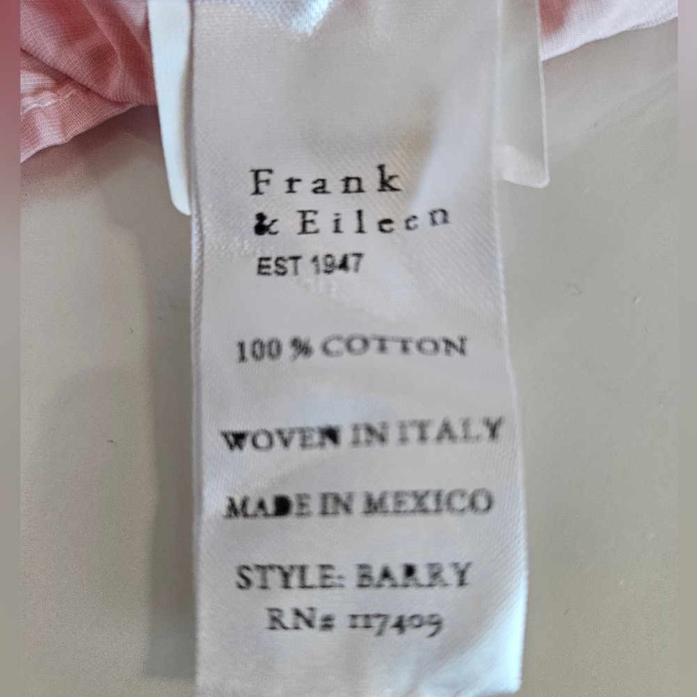 Frank & Eileen pink crinkle Shirt oversized Xs - Picture 3 of 4